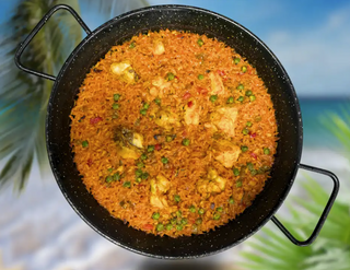 Paella de pollo para 2 personas