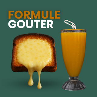 Toasts Complets au Fromage + Jus au choix