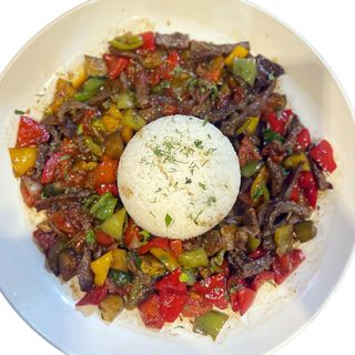 Мясо по тайский с рисом