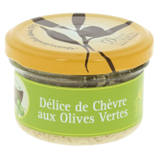 Delicii din branza de capra si masline verzi 90 gr