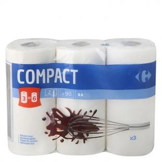 Papel De Cocina Compact Carrefour 3 Rollos.