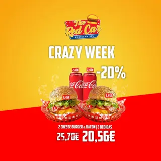 2 CheeseBurger & Bacon / 2 Bebidas