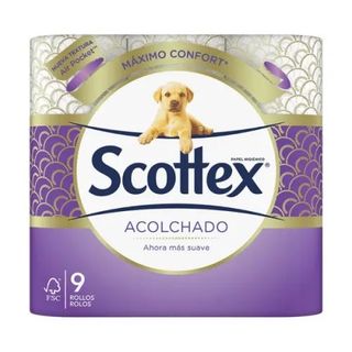 Papel Higiénico Acolchado Scottex 9 Rollos.