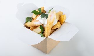 პოტატო მექსიკურად კრევეტით 