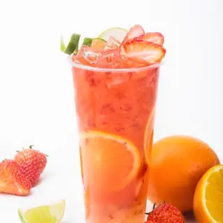Naranja y fresa tea