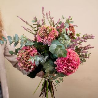 Ramo de 3 hortensias rosadas