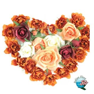 Cuore di rose arancio