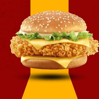 Crispy chicken burger