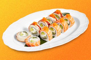 Філадельфія мікс вугор-лосось рол