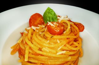 Spaghetti Con Pomodorini E Basilico