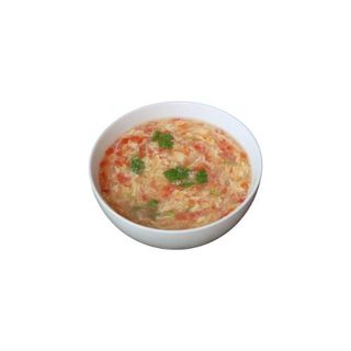 Sopa tomate y huevo