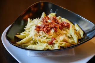 Penne delicate veg.