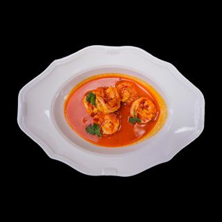 Creveti black tiger in sos de n'duja cu paine focaccia facutain casa - 330G