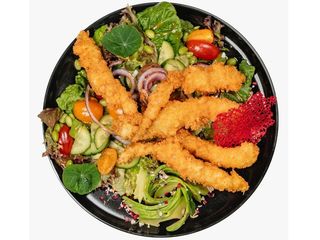 Sałatka Krewetki w tempurze