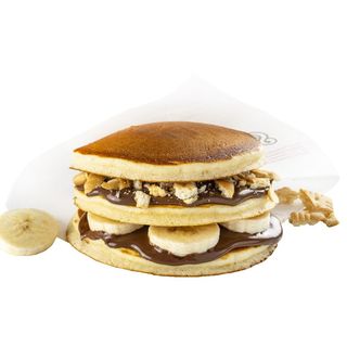 Trio Pancakes cu Nutella, banane și biscuiți