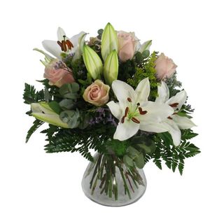 Ramo Rosas rosas y lilium