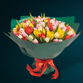 Buchet 101 Lalele Colorate