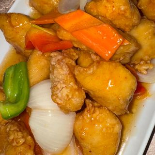 Chicken in sweet sour sauce 
