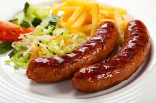 Masala Chips and sausages