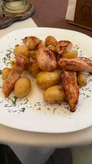 Пилешки филенца, глазирани с мед и горчица (400г) + Coca-Cola (330ml)