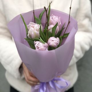 Букет 5 тюльпанів Дабл Прайс