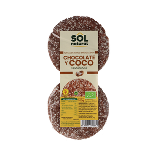 Tortas De Arroz, Chocolate Y Coco Bio Solnatural 100 Gr
