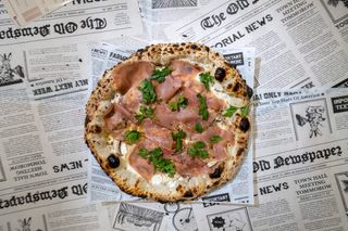 Pizza Portabelo Tartufata e Crudo mare Ø30cm