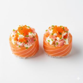 G55 - Salmone, Philadelphia, riso, uova tobiko