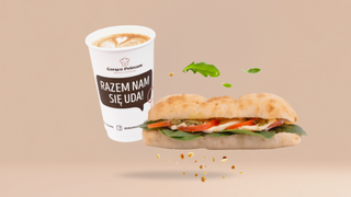 Schiacciata Caprese + kawa