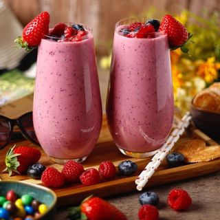 Smoothie fruit rouge