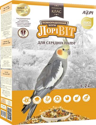 Корм Лорівіт для середніх папуг 1,2кг 