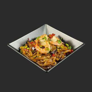 Rice noodles with shrimps