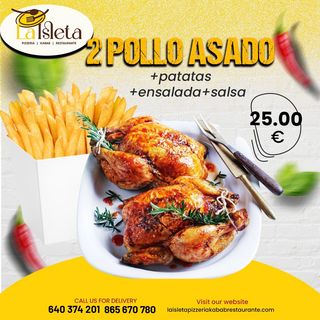 2 pollo asado 