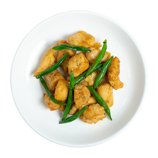 Курица в кляре со стручковой фасолью (200 г)