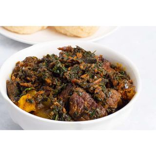 Afang soup with meat