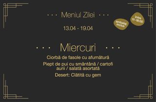 Meniul zilei Miercuri