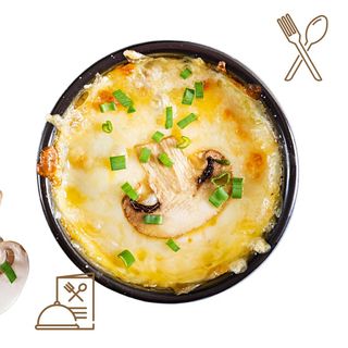 Zhulyen/Pollo con Setas y Queso al Horno