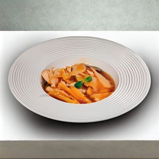 198 Pollo saltato con funghi e bambù