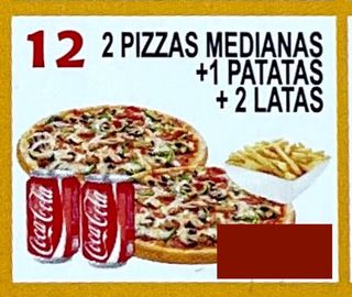 12. Menú Familiar 2 Pizzas Medianas
