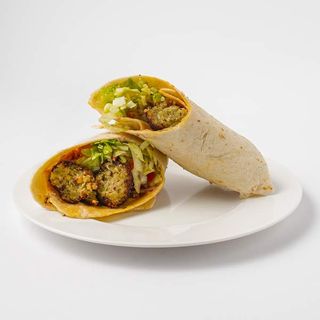 Crispy falafel wrap