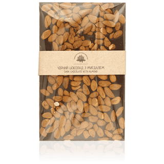 Шоколадні Тафлі Чорні З Мигдалем (700г)