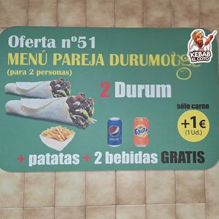 Menú pareja dürum