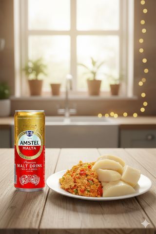 Yam and egg sauce big pack with a drink