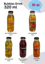 Bubble tea tropical fruits drink