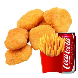 Nuggets De Pollo, Patatas Y Refresco