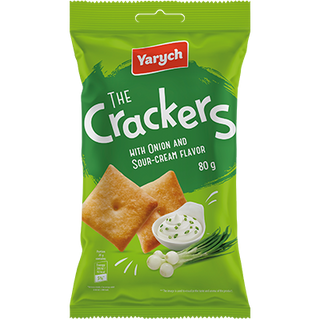 KRAKERSY O SMAKU CEBULI I ŚMIETANY «YARYCH» 80g