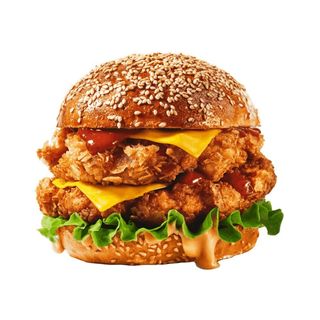 Double Chicken Burger Menu