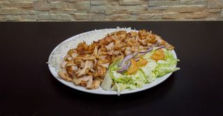 Piatto di riso kebab