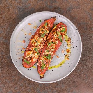 Zuchinni la cuptor cu feta 