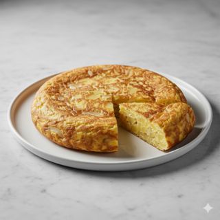 Tortilla de patatas con cebolla
